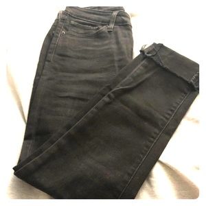 Levi’s 711 skinny black distressed jeans